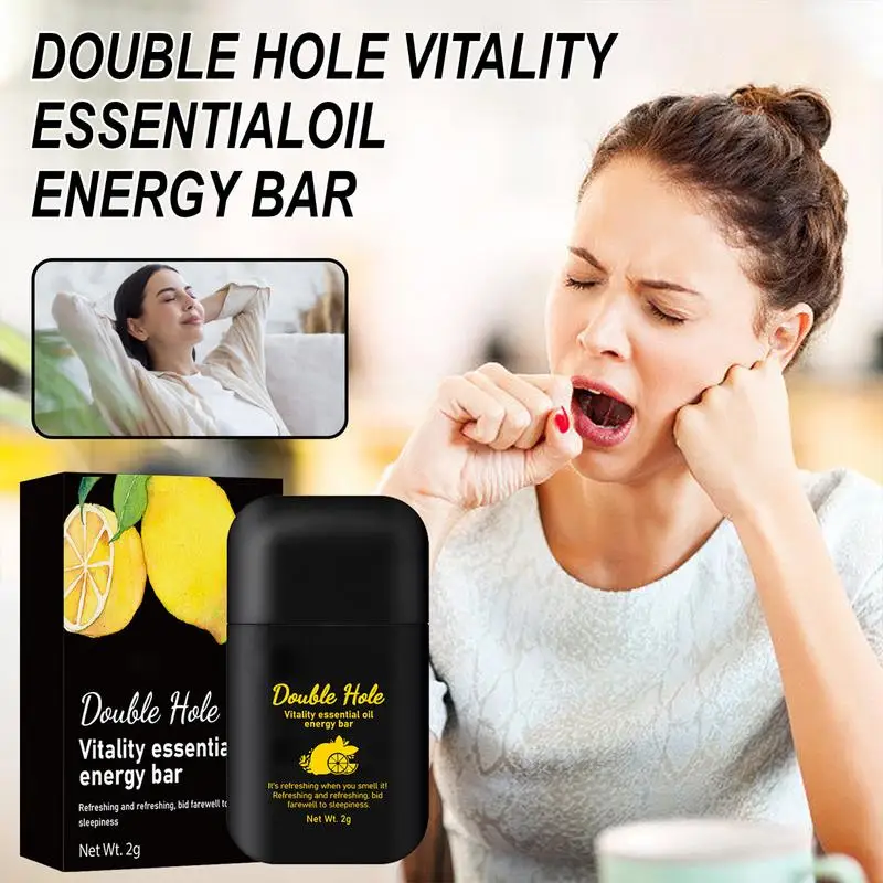 Nasal Inhaler Energy Bar น้ํามันหอมระเหยแบบพกพา Nasal Inhaler Double Hole Aromatherapy Nasal Inhaler Energy Vapor Stick