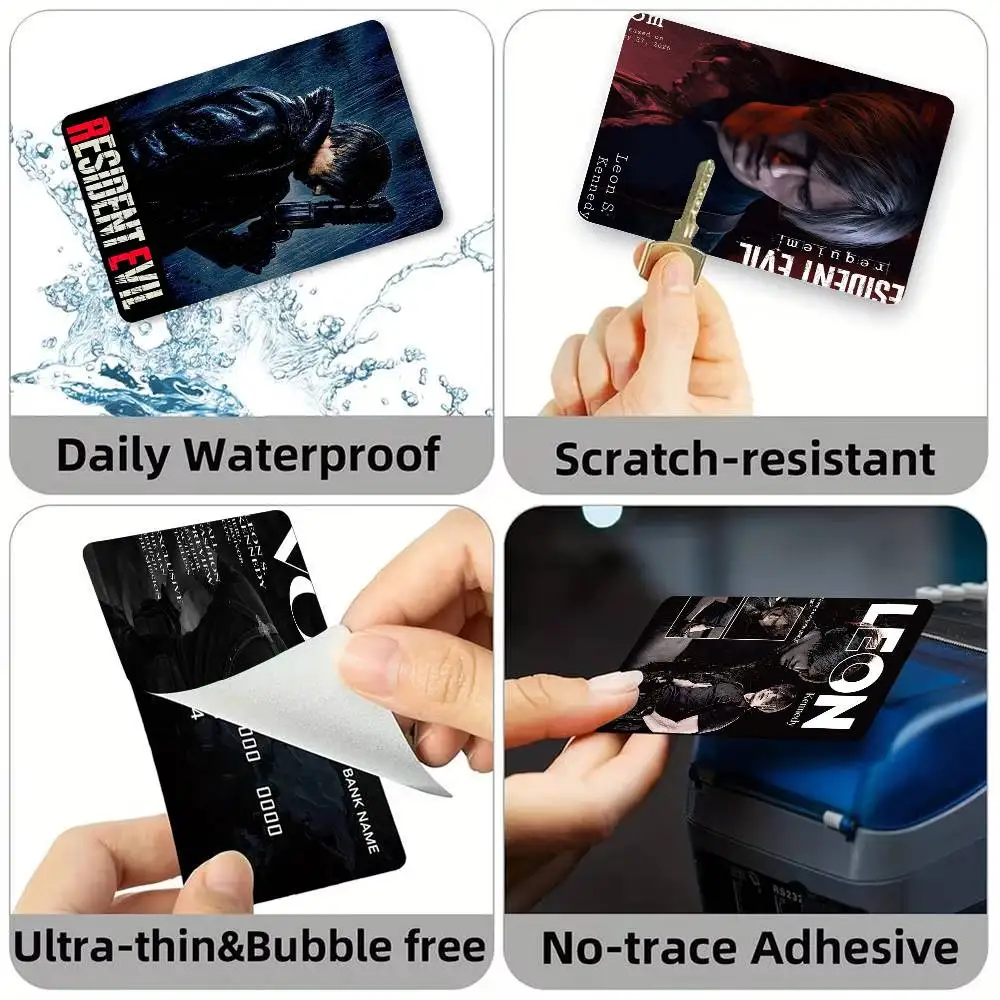 game Resident Evil Requiem Leon Credit Card HD Stickers Small Chip Waterproof Sticker Game Card Decal Gift