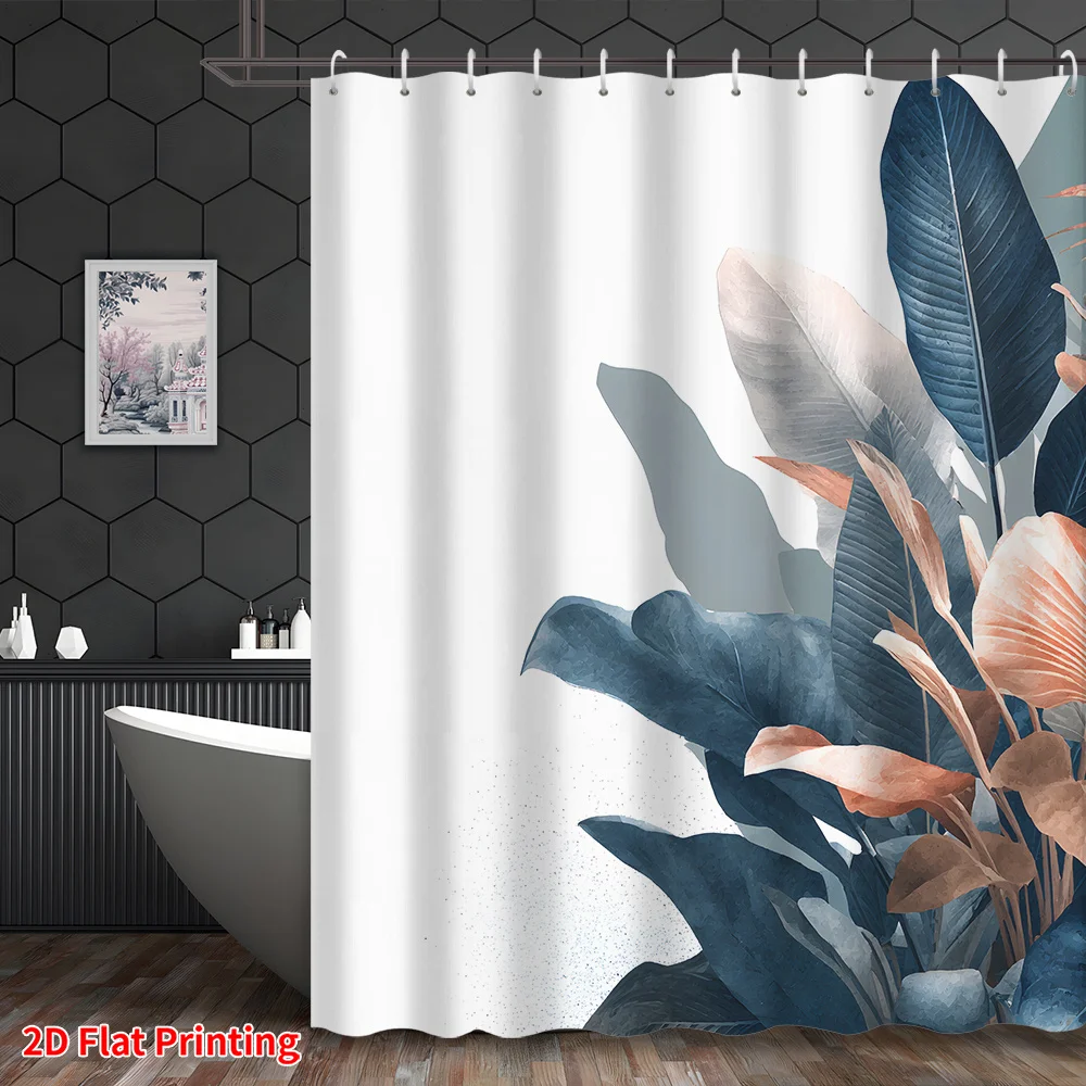 

Aesthetic Tropical Leaves Shower Curtain Jungle Print Bathroom Curtain Liner Waterproof Boho Decor 180x180cm
