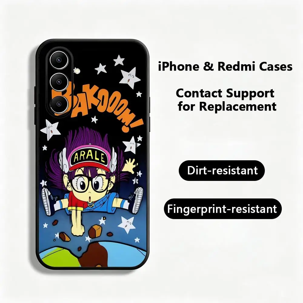 Hot Anime cool D-Dr. Slumpes Phone Case For Samsung Galaxy S26 S25 S24 S23 S22 S21 S20 Plus Ultra Note20 Soft Black