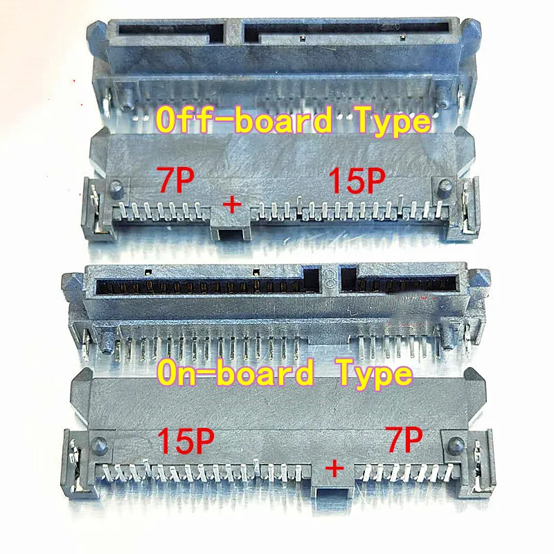 10PCS SATA Hard Disk Interface Socket 7+15P Female Header 90 Degree Bent Pin Plug-in Board-type Socket On-board Type Off-board