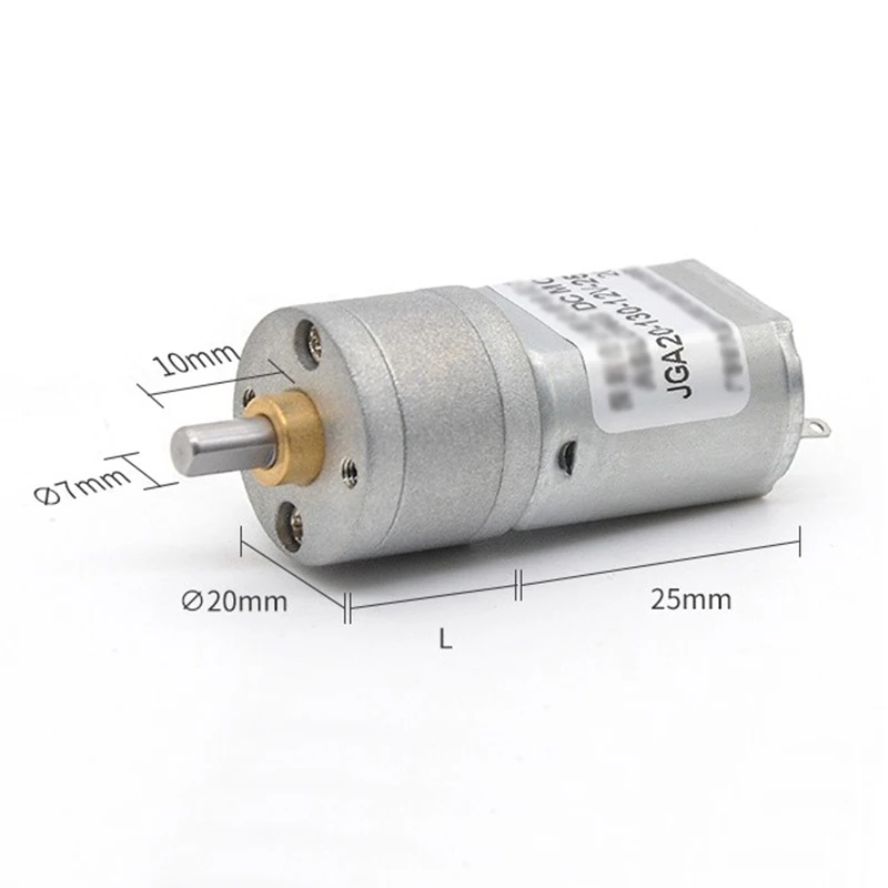 DC 6V 12V 24V Gear Motor 20 21 28 37 - 833 RPM CW CCW Speed Reduction Gearbox Motors JGA20-130 Electric Engine DIY Accessories