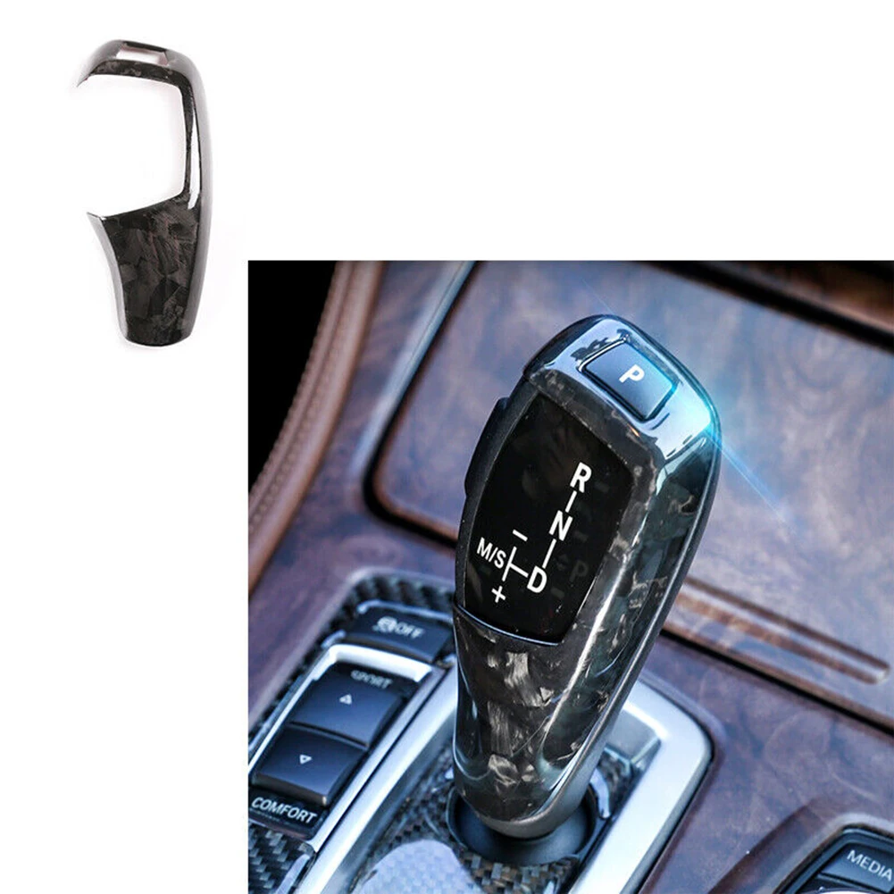 Brand New Shift Knob CoverTrim Very Light Weight Black Decorate Car Dirt-resistant Forged Carbon Fiber For BMW F20 F21