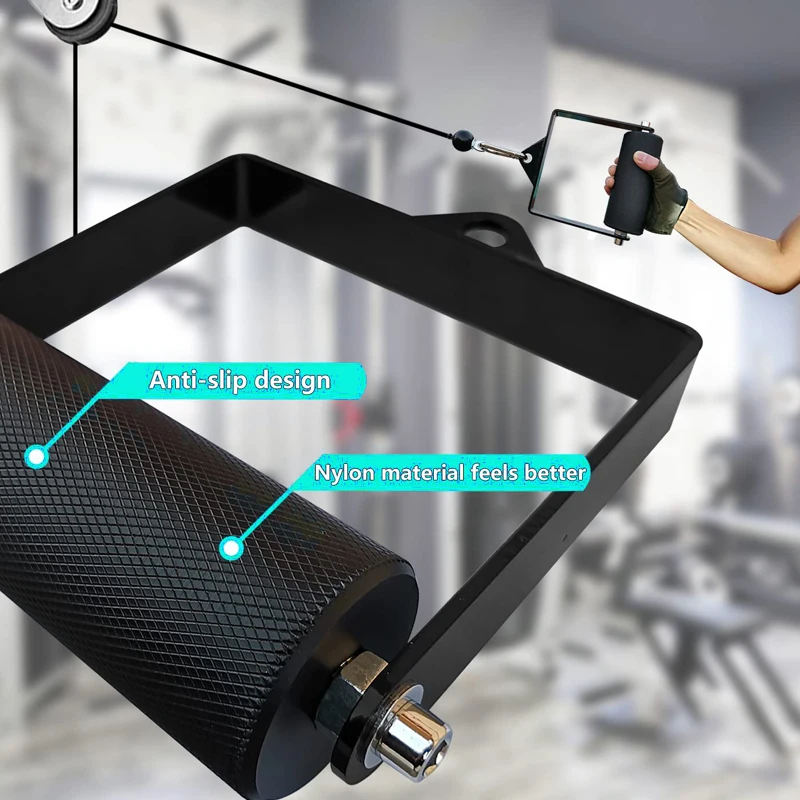 

Heavy Duty Multi-Grip Cable Handle - Lat Pulldown & Arm Strength Trainer for Gym, Wrist & Back Workout Accessories