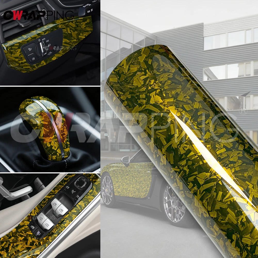 

Carbon Foil Car Foiling Forged Carbon Wrap Glossy Car Sticker Vinyl Gold Stickers Body Covering Vinyl for Motorcycle Motorcycles