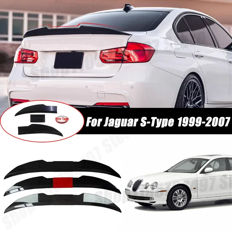 3pcs Sedan Rear Trunk Spoiler For Jaguar S-Type 1999-2007 Adjustable DIY Modified Trunk Spoiler Automotive Accessories
