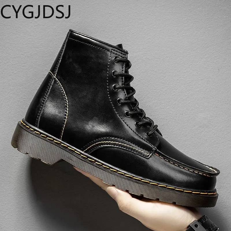 

Casual Shoes for Men Snow Boots Casuales Ankle Boots for Men Leather Shoes for Men Winter Shoes Black Boots Zapatillas Hombre