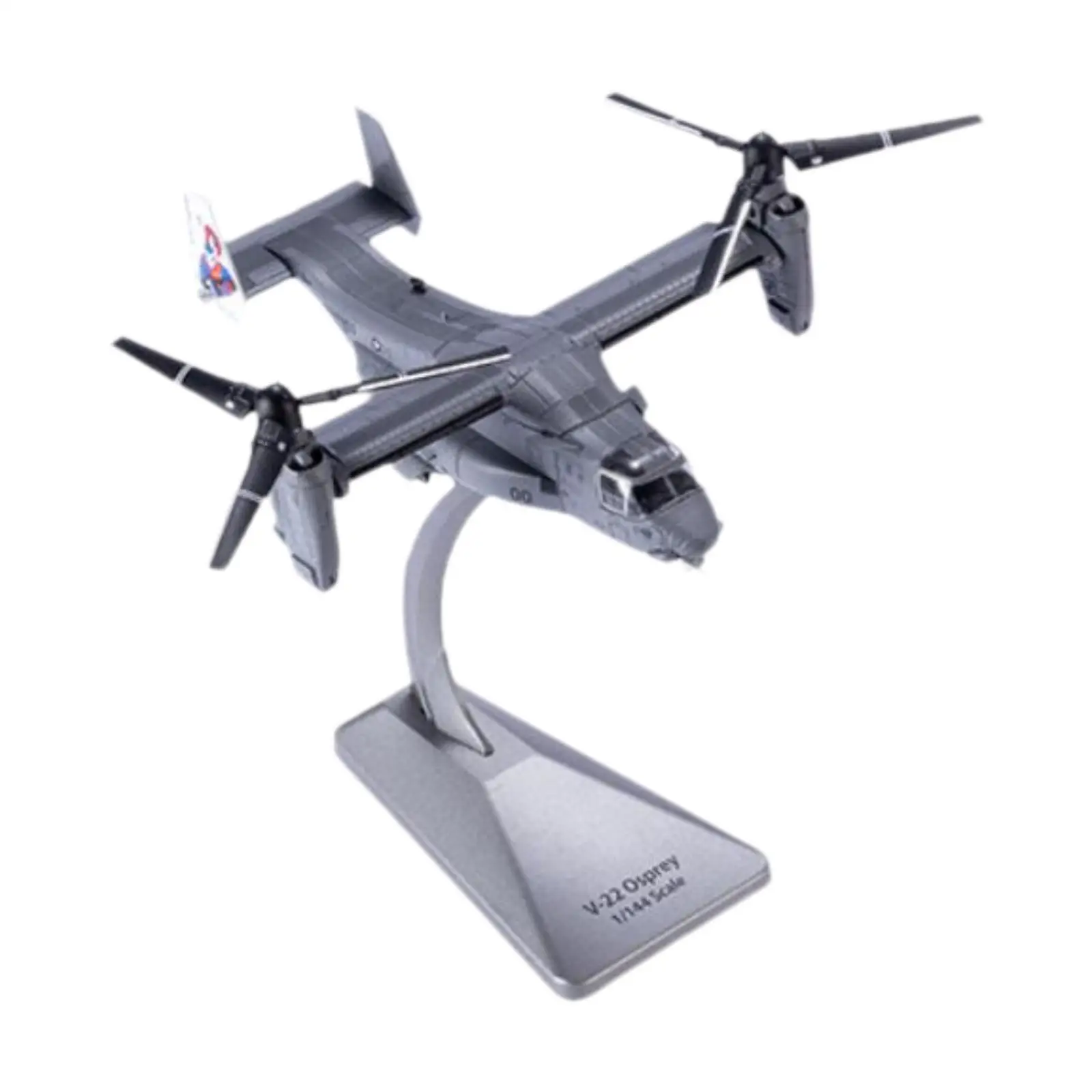 1/144 Scale V22 Helicopter Diecast Alloy Fighter for Bar Living Room Bedroom