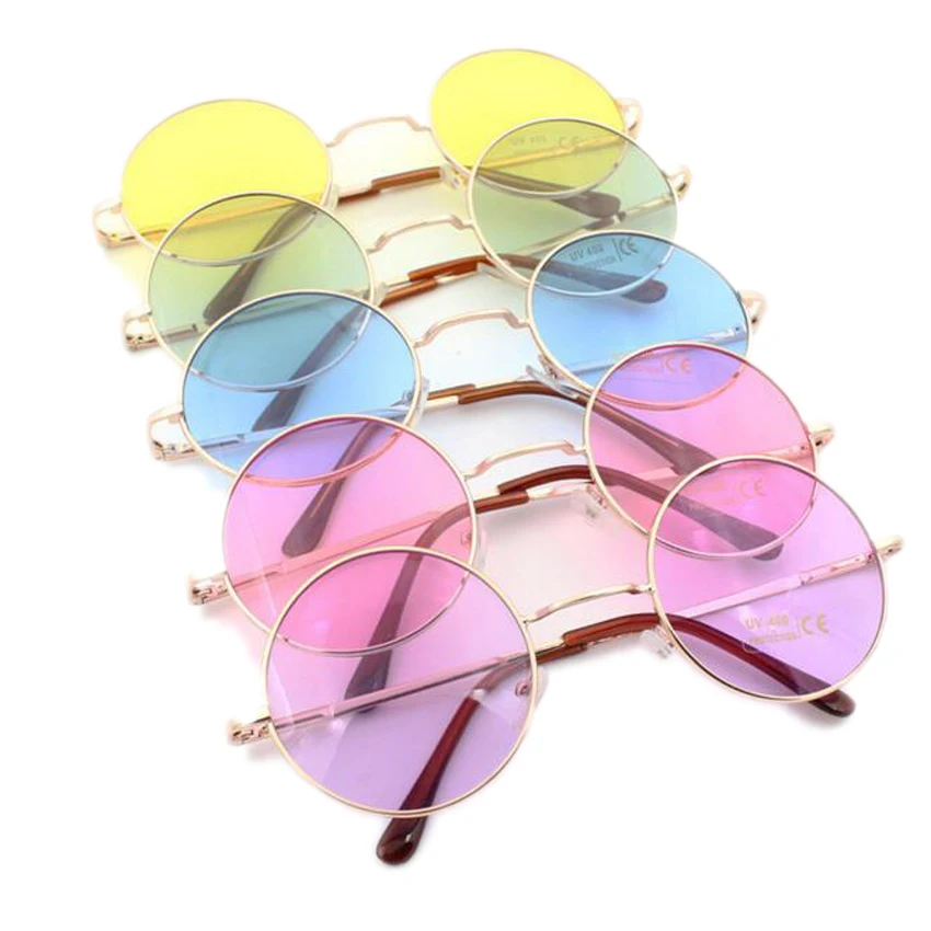 

Sunglasses for Women New Brand Designer Men Sun Glasses Round Frame de sol Pink Mirror Eyeglass Lunette De Soleil Femme