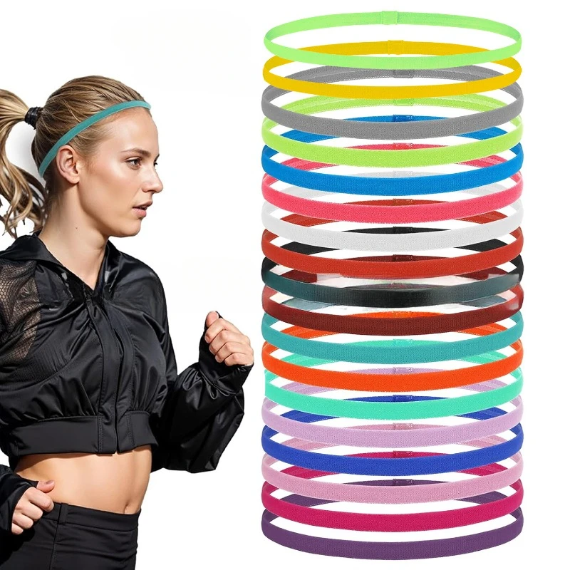 

Men's and Women's Popular Elastic Rope Candy Sports Yoga Silicone Headband Running Football Headband Hair Accessories