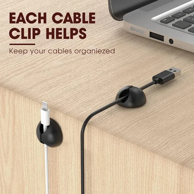 40/30/20/1PCS Cable Organizer Wire Cord Clips Self-Adhesive Cord Management for Charging USB Headphone Car Desk Cable Winder