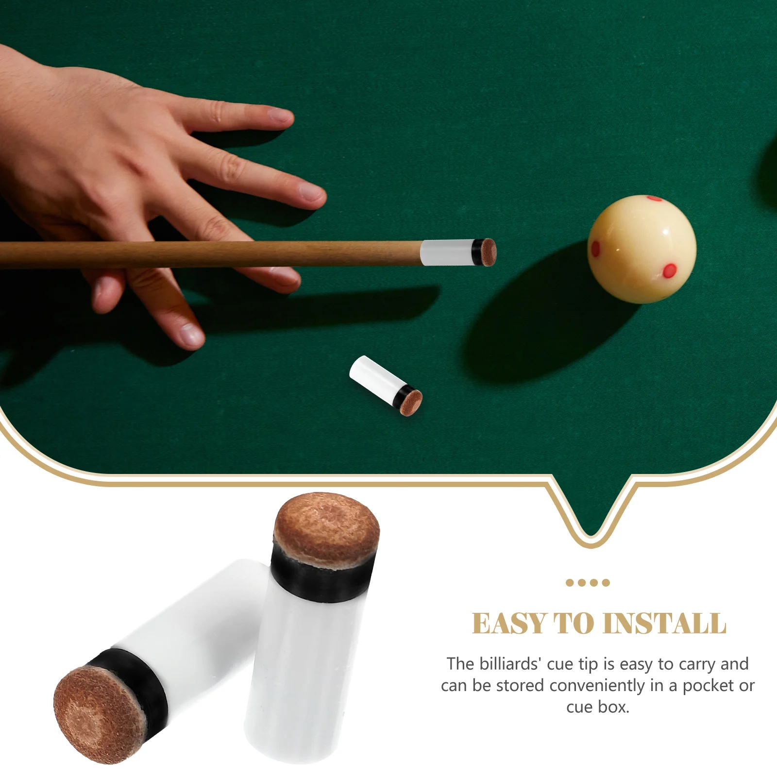 

15pcs 12mm Ball Rod Replacement Ferrule Billiard Cue Tips Screw Plastic Parts Supplies Pool Stick Accessories Gaming