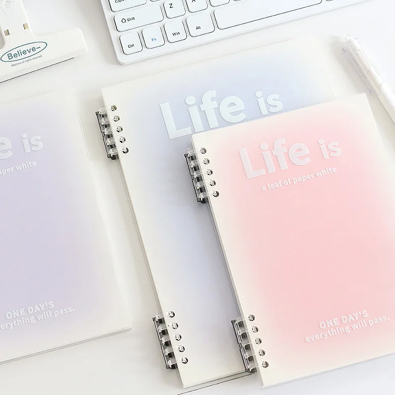 B5/A5 Loose-Leaf Notebook 60 Sheets Binder Lined Book Kawaii Note Set Korean Stationery School Office Supplies Students Writing