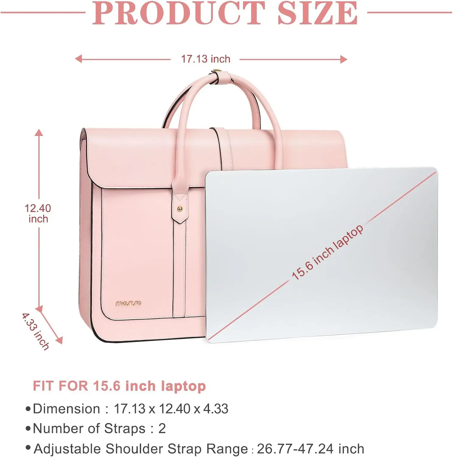 Imagem -03 - Bolsa para Laptop para Mulheres Mochila de Couro pu Bolsa Mensageiro Bolsa Casual Pasta Macbook Air Pro m3 m2 m1 hp 15 16