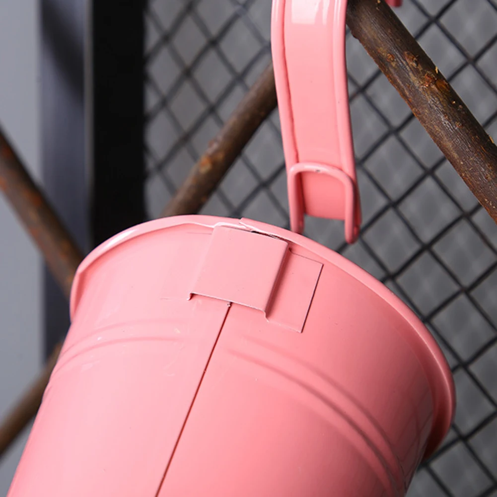 

6/10 шт. подвесные цветочные горшки, подвесное ведро для балкона с дренажным отверстием, подвесные горшки для забора для внутреннего и наружного использования