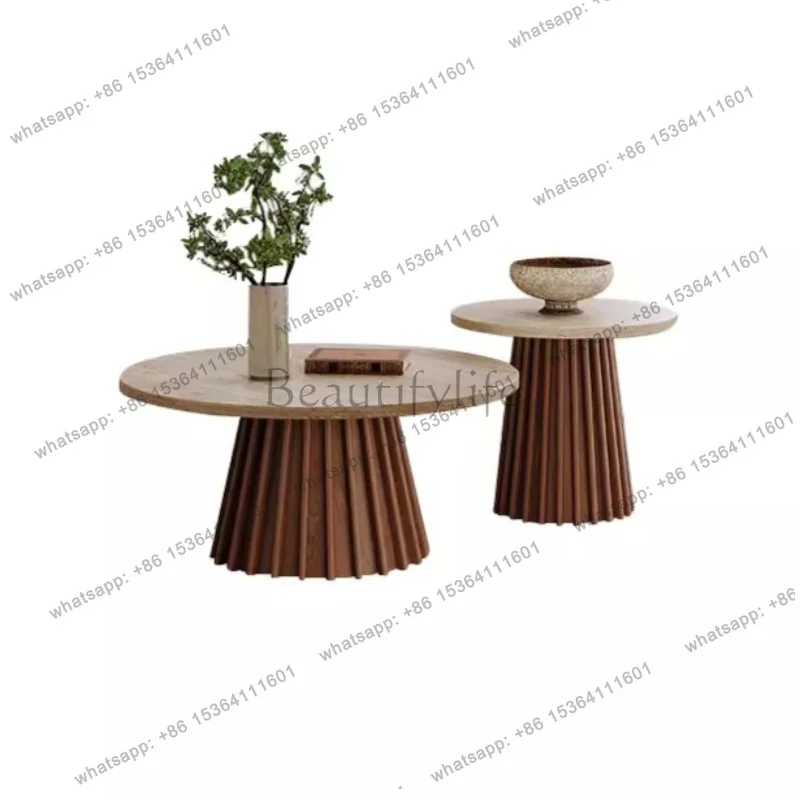 YJ Indoor High Quality Coffee Tables Luxury Business Wooden French Center Tea Table Living Room Hotel Tavolino Da Salotto Furnit