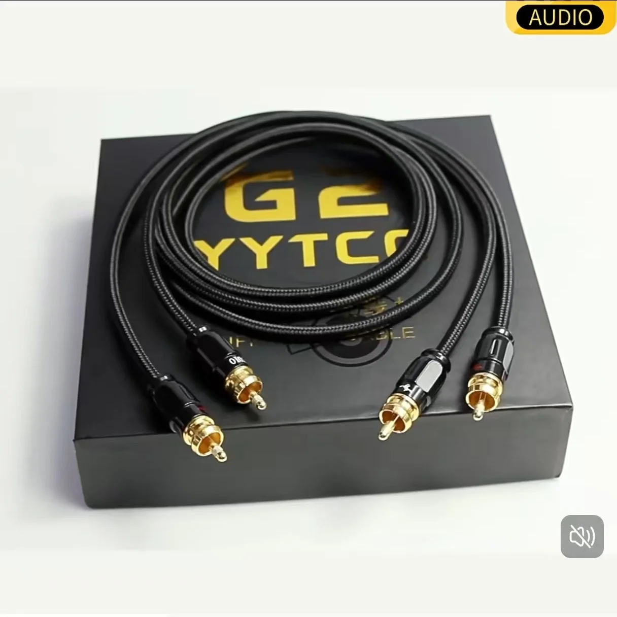Cabo rca 2rca macho cabos de áudio alto-falante cabo conector banhado a ouro para sistema de som de home theater dvd tv amplificador trança preta