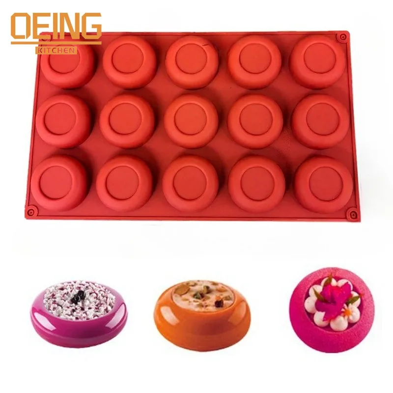 

15 Cells Concave shape cake Silicone Mold Mousse Chocolate Jelly Pudding Pastry Cake Decoration Tool Baking Kitchen Mould