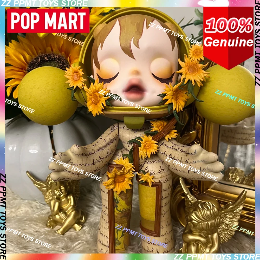 

POPMART MEGA SKULLPANDA 400% Музей Ван Гога Серия Подсолнух Оригинальная глухая коробка Аниме Фигурки Орнамент Подарки-сюрпризы