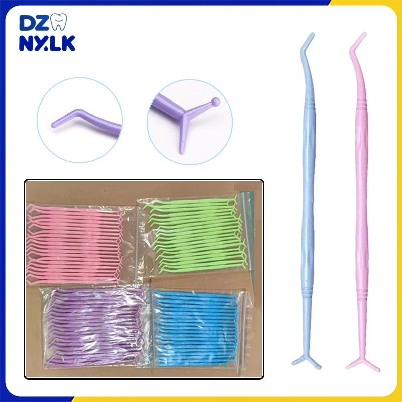 20Pcs Dental Composite Resin Plugger Filling Spatula Cement Powder Mixing Knife Plastic Shaping Angle Mixing Dentist Lab Tools