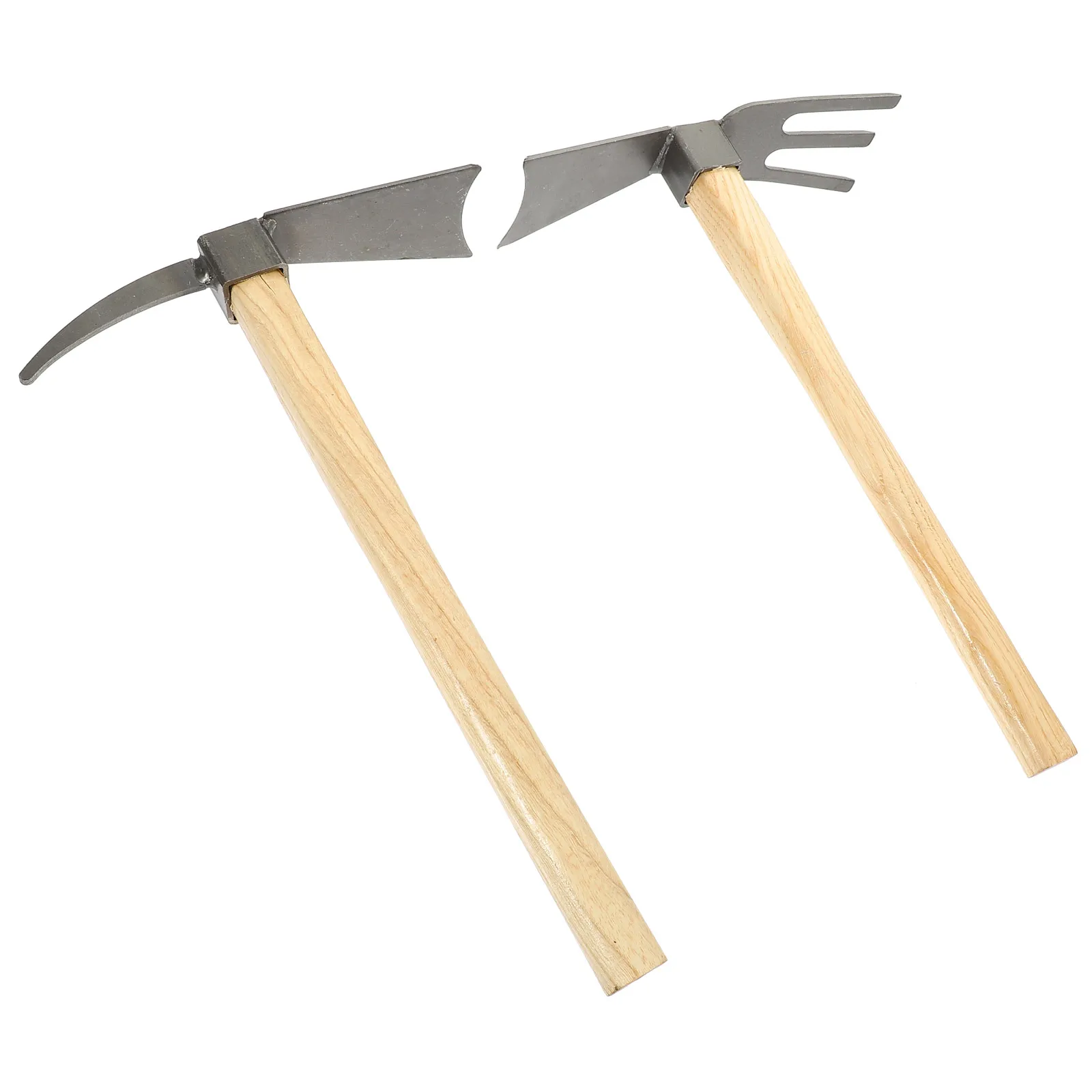 

2pcs Small Hoe Tool Set Wood Manganese Steel Garden Weeding Shovels Digging Loosening Soil Bonsai Transplanting Outdoor