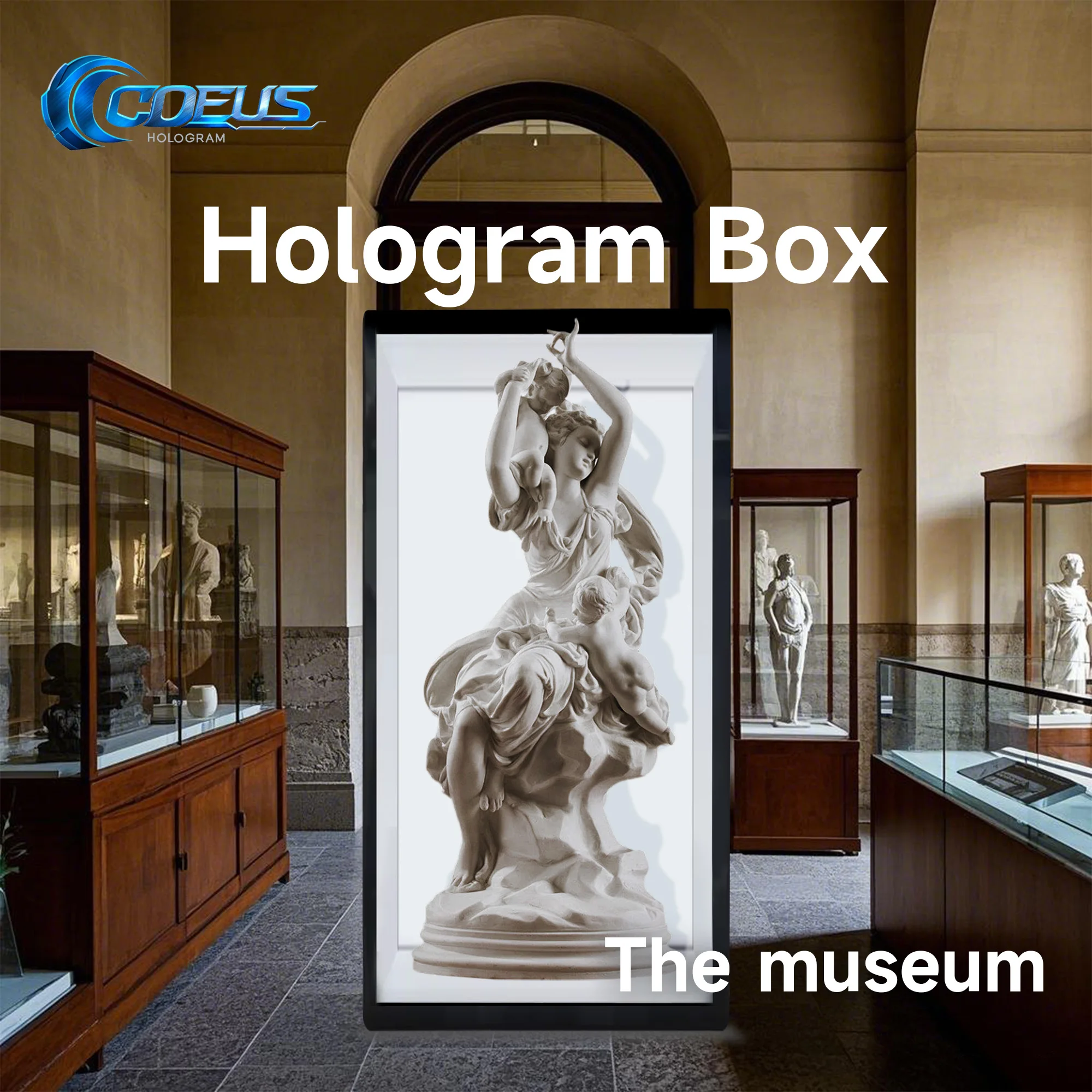 3D Transparent LCD Display Cabinet Window Light Transmission Touch Machine Monitor 21.5/32/43/55 Inch