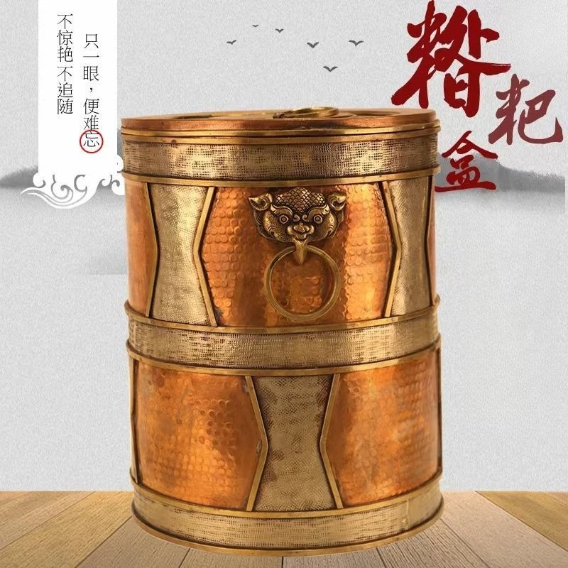 Copper thickened storage tank antique craftsmanship exquisite home ornament