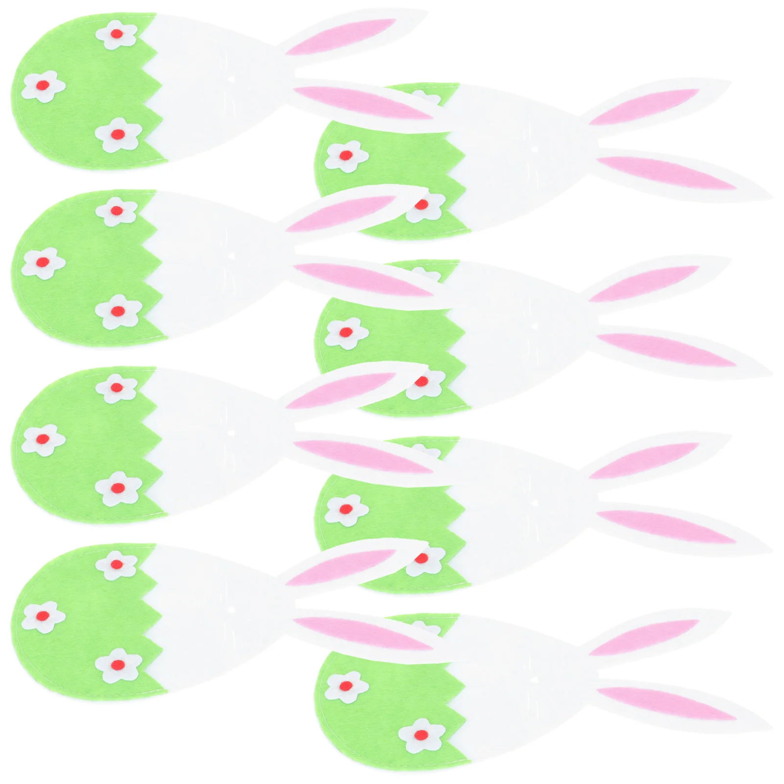 

8Pcs Rabbit Shape Cutlery Bags Easter Fork Cutter Bag Silverware Basket Dinning Table Decor Home Restaurant Gift