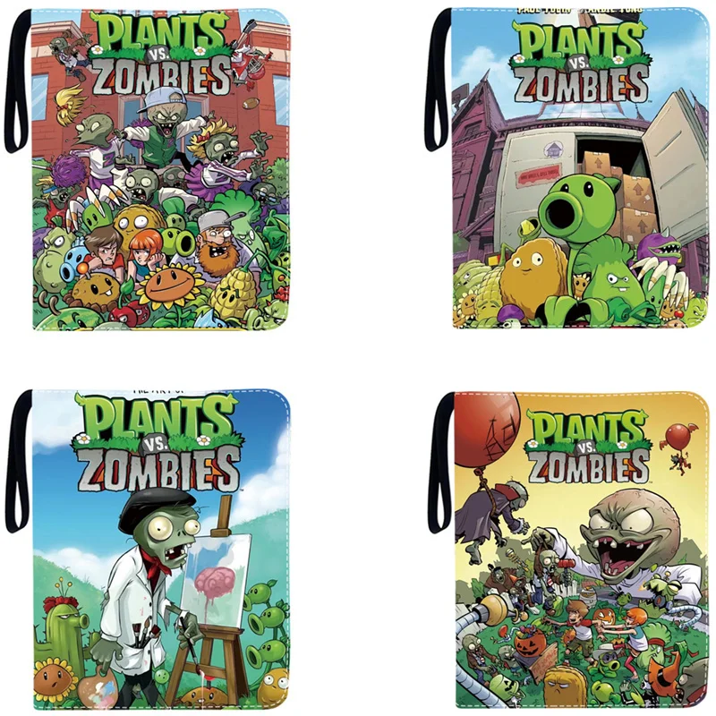 400pcs/900pcs Card Album Book Anime Plants Vs. Zombies Collection Card Zipper Game Cards Binder Holder Kids Gifts Toys