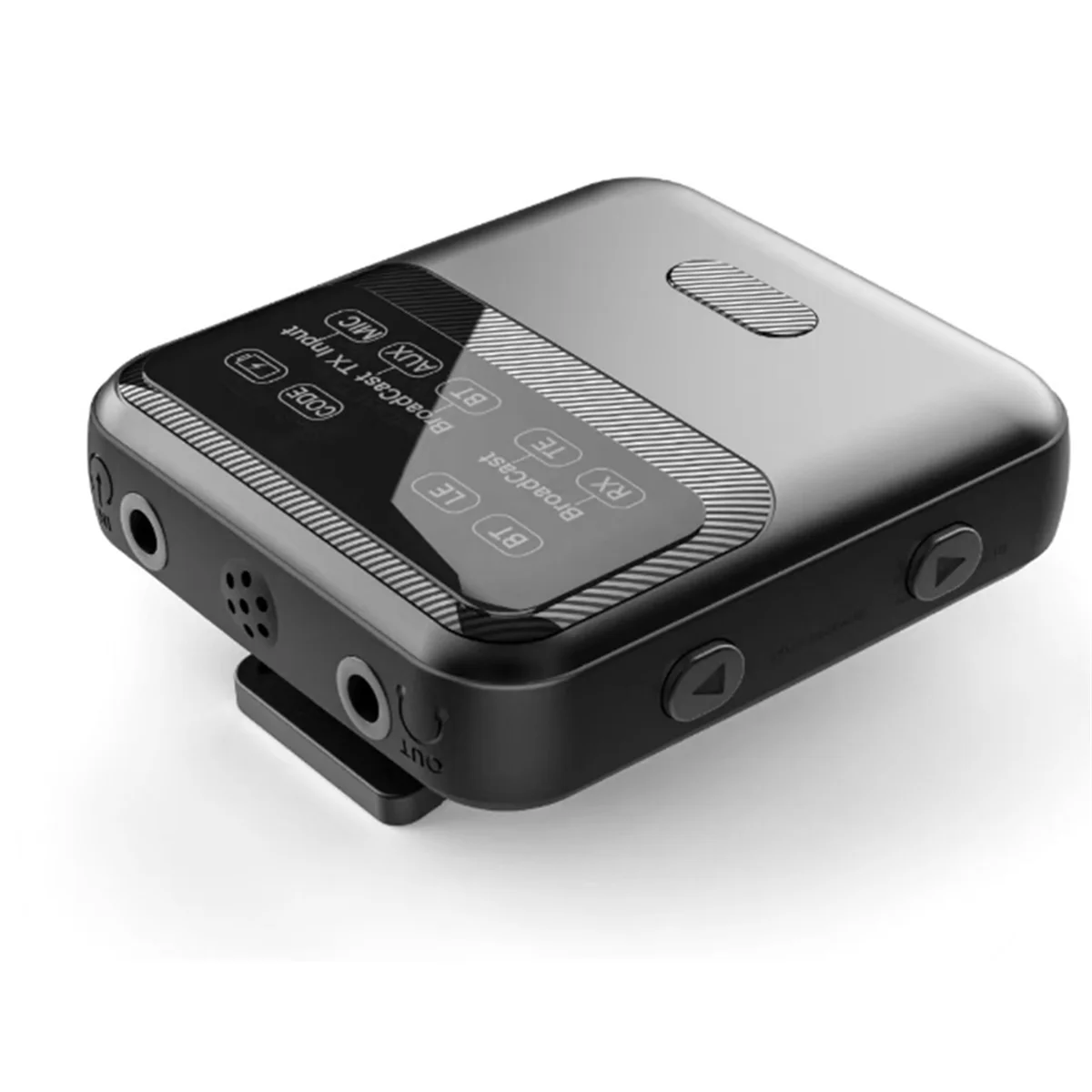 جهاز إرسال واستقبال الصوت A20M Bluetooth 5.4 LE Audio، بث 1TX إلى 100+ مشاركة أجهزة RX، تصميم مشبك