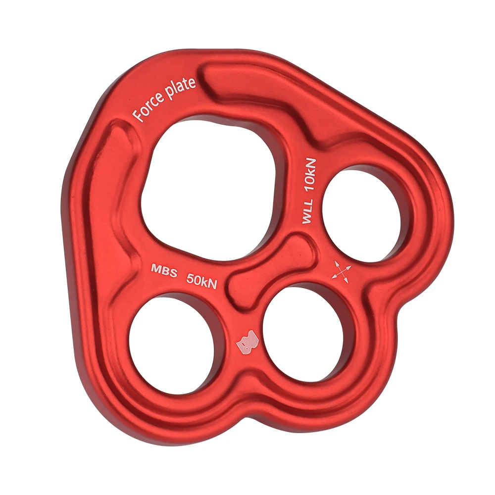 50KN Yoga Force Plate Rigging Plate Climbing Aluminum Bear Paw4 Holes Paw Rigging Plate Paw Anchor Multipliers Rope Friendly - view 6