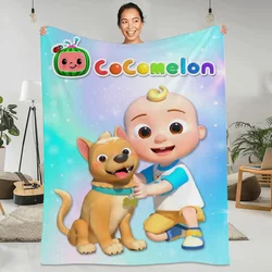 C-coco mellon Throw Blanket for sofas、ふわふわチェック柄の寝具、豪華な毛布とスロー、家庭用および装飾、マイクロファイバー寝具ビーチタオル