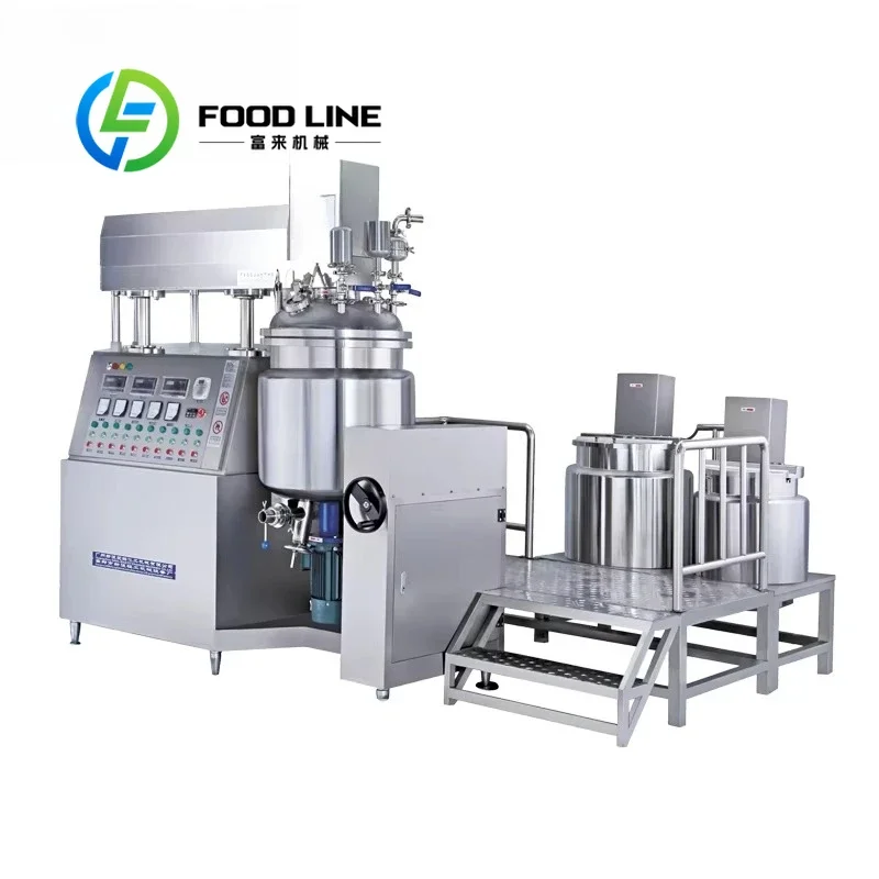 High Shear Vacuum Emulsifying Homogenizer with SUS316L Motor Pump for Cosmetic Cream and Ointment Production Customize