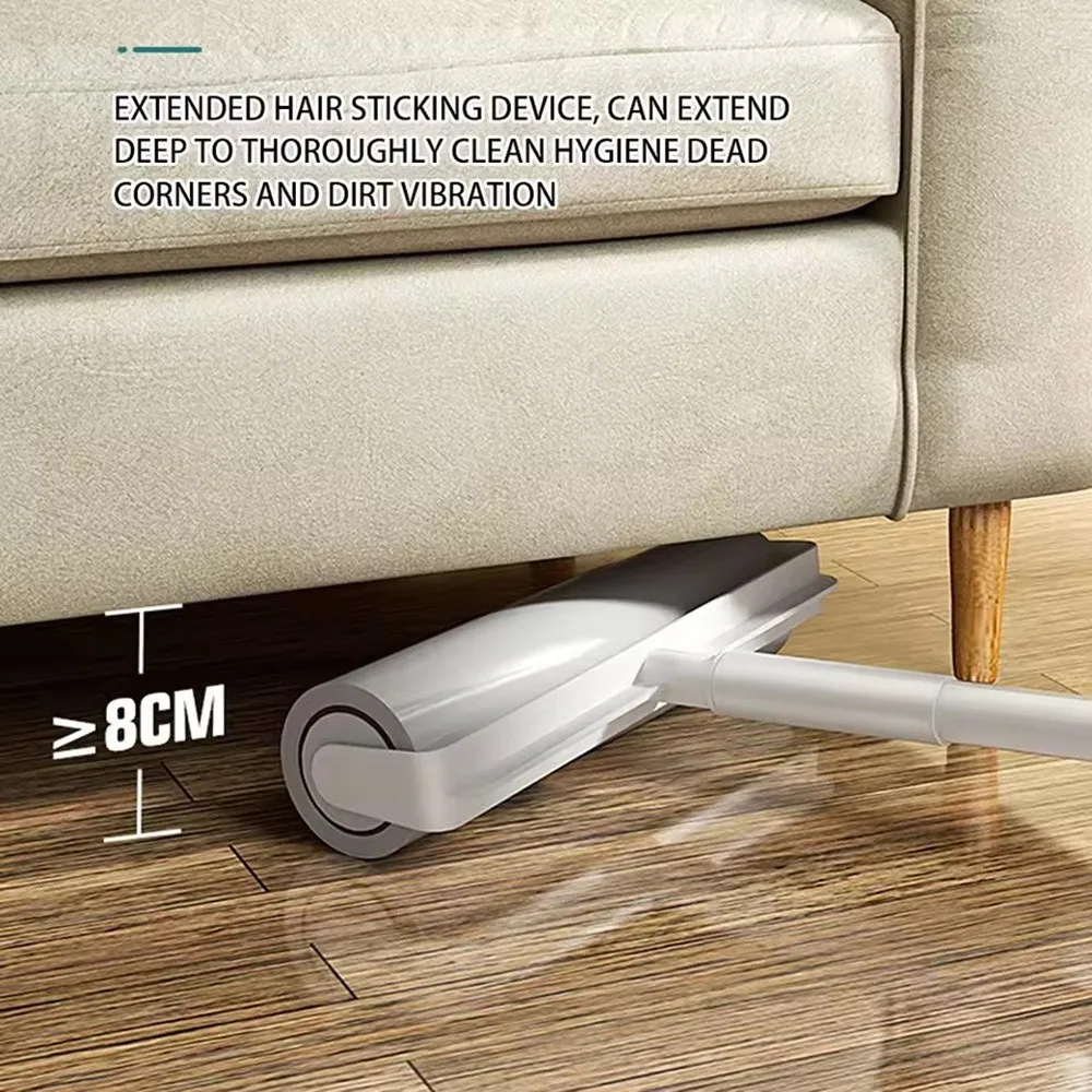 Tearable Long Handle Lint Roller Brush Telescopic 19/24cm Pet Hair Remover Roller Mop For Home Bedroom Car Seats view 5
