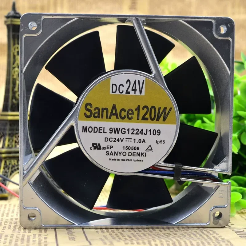 For Original, Sanyo 12cm 12038 24V 9WG1224J109 metal, high temperature, cooling fan