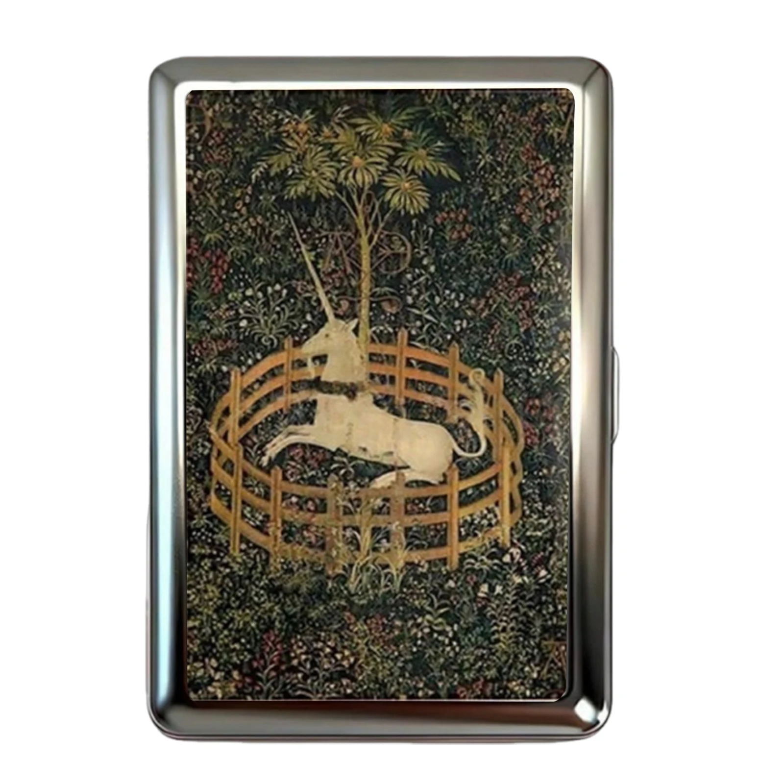 Vintage-Stil Kartenetui im Art-Deco-Design aus Metall Einfach zu Verschließendes Multifunktionales Geldetui Visitenkartenhalter – Detail 5
