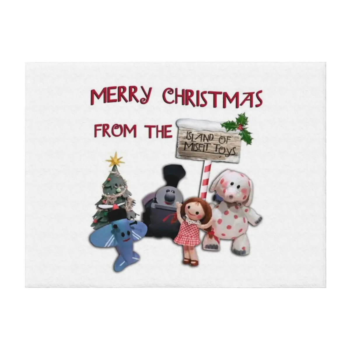 

Merry Christmas from the Island of Misfit Toys Throw Blanket Hairys Thermals For Travel Polar Decorative Sofa Blankets
