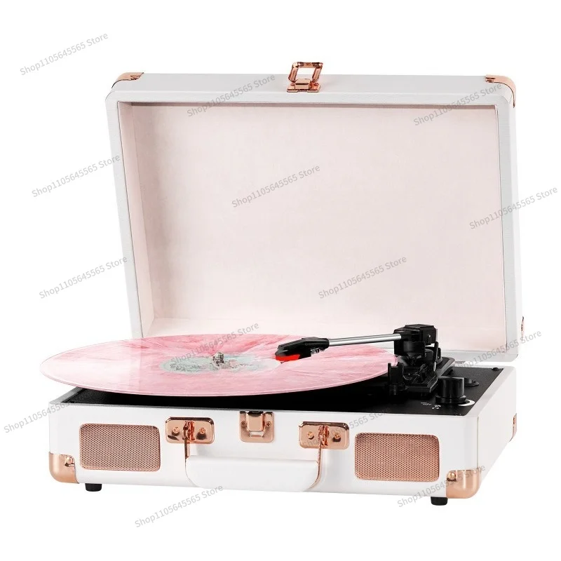 For Vintage Gramophone Bluetooth Vinyl CD/USB/SD Player FM Radio Tape Player
