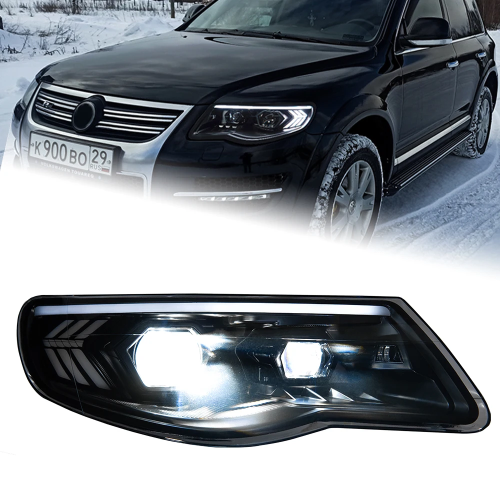 

Car Lights for VW Touareg 2007-2010 LED Auto Headlight Assembly Upgrade Tears Eyes Design Bifocal Lens Exterior Accessories