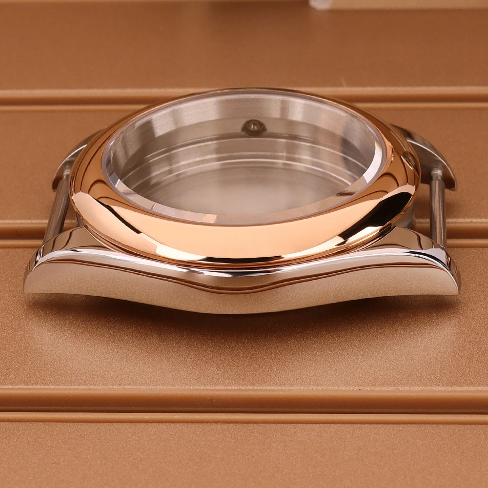 36MM/39MM Round Edge Watch Case Sapphire Glass Waterproof For NH35 NH36 NH38 Miyota 8215 Movement 28.5mm Dial Oyster Watch Parts