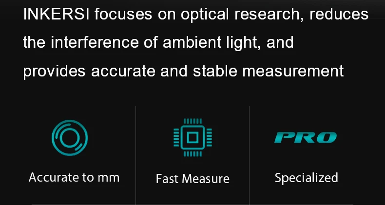 INKERSI Laser-Entfernungsmesser, digitales Maßband, 40 m/70 m/120 m, hochpräzises Laser-Entfernungsmessgerät, digitaler Roulette-Entfernungsmesser – Detail 2