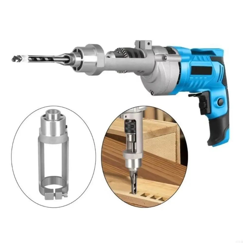 Mortising Square Hole Drill Bit Adapter Hole Opener Easy Installation Drill Bit Fixing Bracket Wear-resistant Sturdy