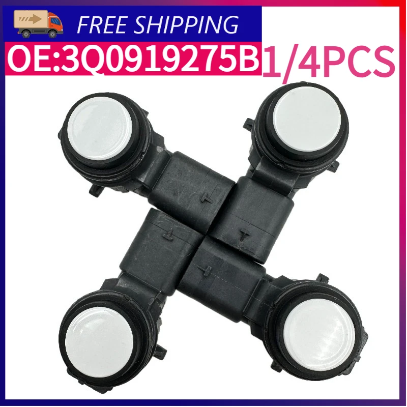 1/4pcs 3Q0919275B 0263033916 PDC Parking Reversing Sensor For VW Tiguan Skoda Kodiaq Car Accessories White