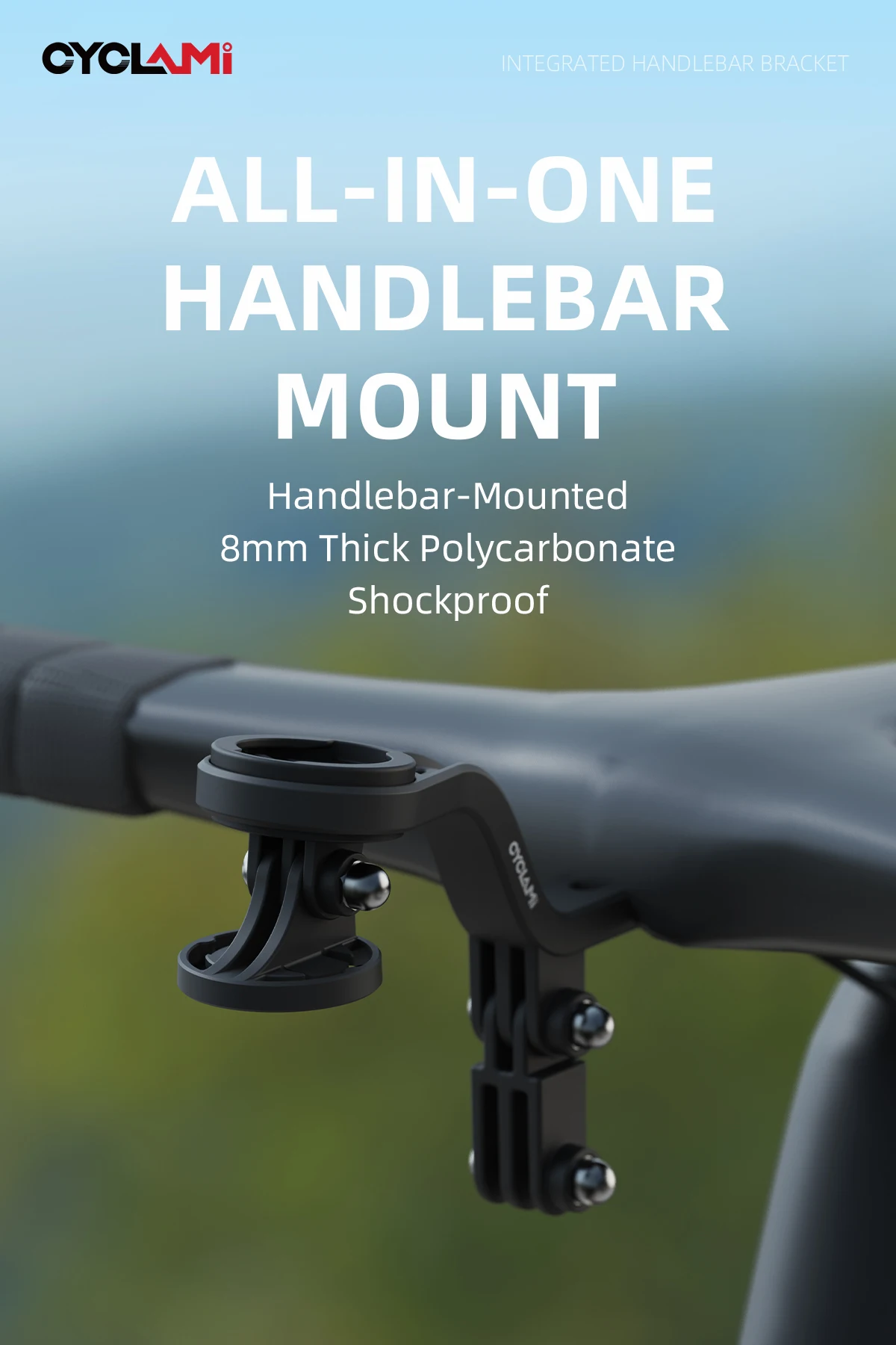 CYCLAMI Fahrrad-Vorderlicht-Halterung Fahrradcomputer-Halter Lenkeraufsatz-Halterung für Wahoo Bryton Garmin Halterung – Detail 1