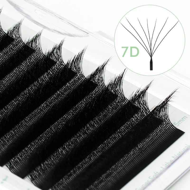 NATUHANA W-Form Wimpernverlängerungen 3D 4D 5D 6D W-förmige braune schwarze Kleeblatt-Wimpern Handgefertigte vorgefertigte Volumen-Wimpernfächer