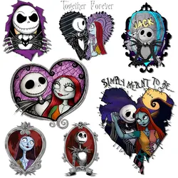 Halloween Jack Iron on Decals Sally Thermal Transfer Stickers Heat Press Patches on Clothes