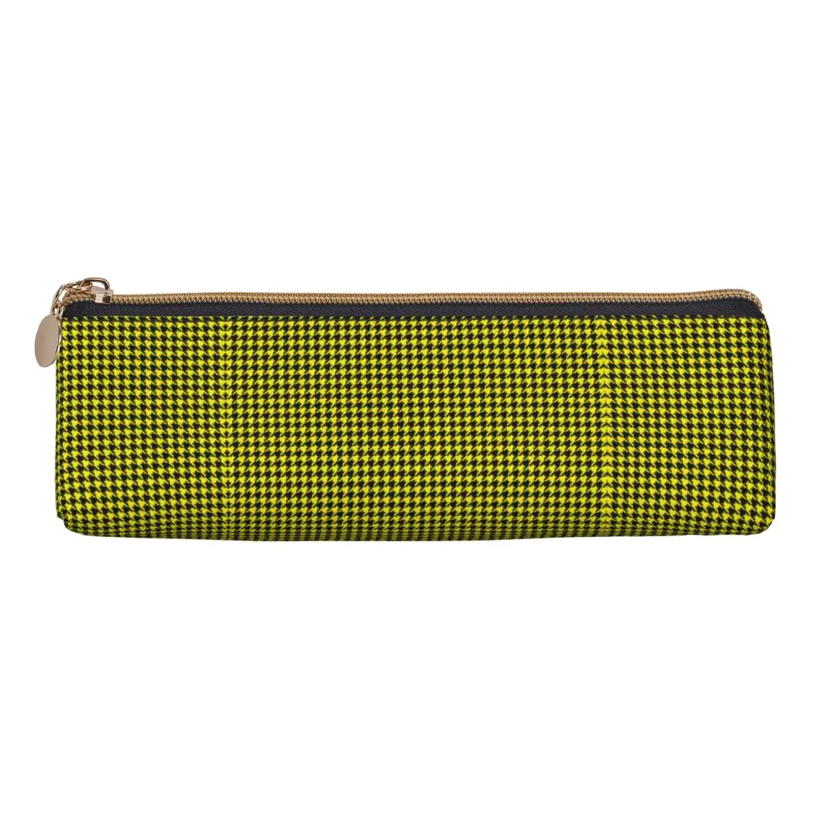 Elegant Houndstooth Pencil Case Black and Yellow University Pencil Bag Boy Triangle Lovely School Pencil Cases Design Supplies