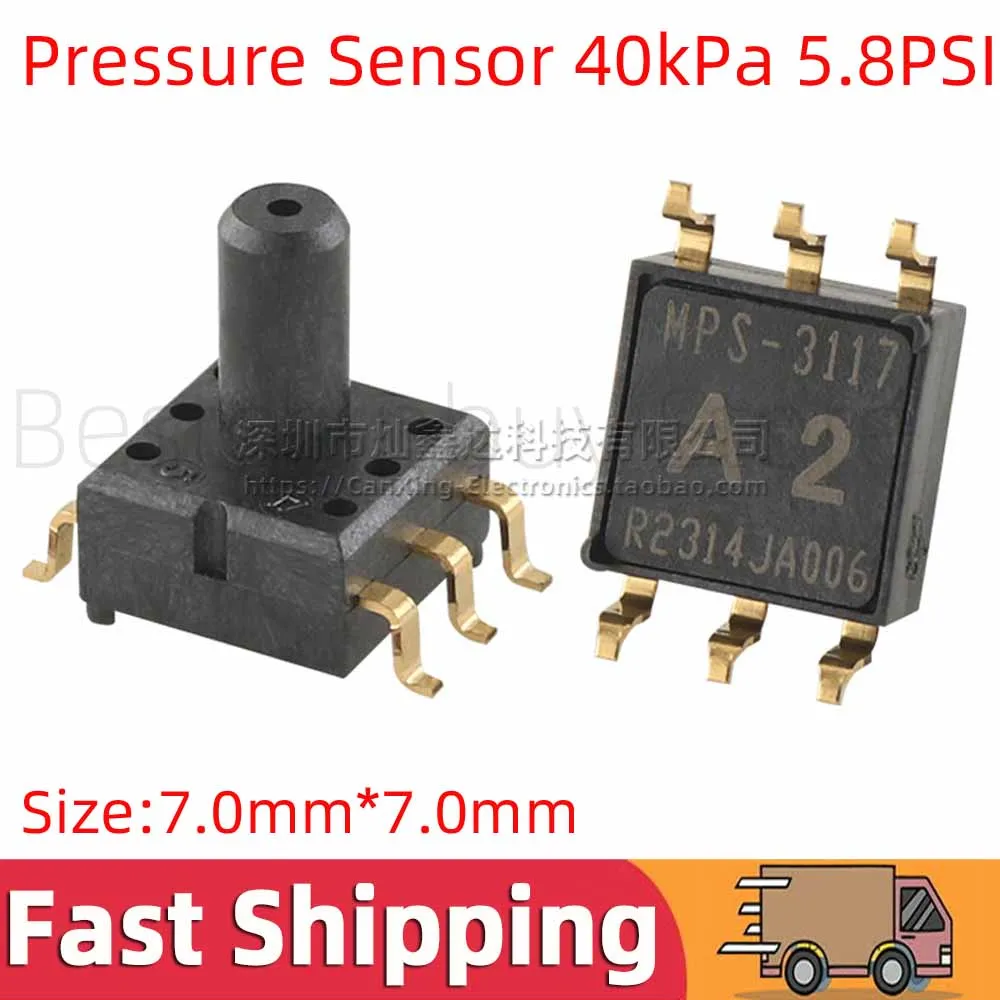 2pcs MPS-3117-A2 MPS-3117-006GC SMD Monitor Silicon Pressure Sensor 40kPa 5.8PSI For Electronic Blood Pressure