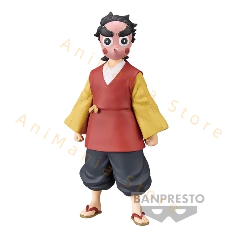 반다이 오리지널 악마 슬레이어 애니메이션 피규어 Shinazugawa Genya 액션 피규어 어린이를위한 장난감 선물 Collectible Model Ornaments