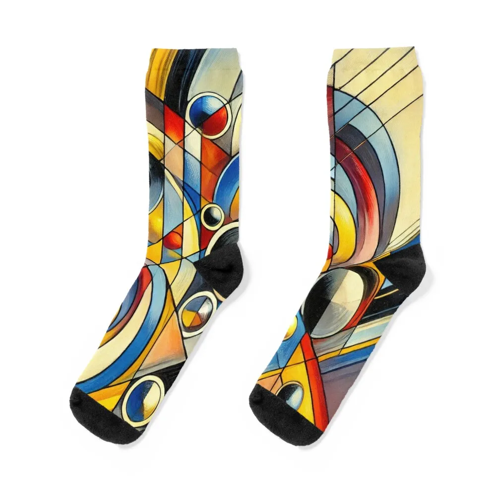 

Wassily Kandinsky Circles Composition Носки дизайнерские спортивные носки на заказ для девочек Мужские